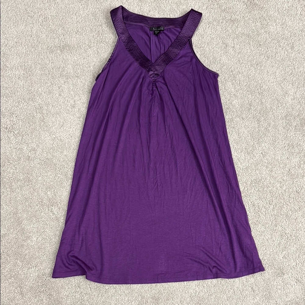 Midnight by Carole Hochman Purple Sleeveless Pajama Tank Dress